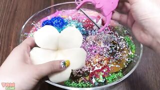 Mixing Makeup and Glitter into Store Bought Slime | Slime Smoothie | Satisfying Slime Videos