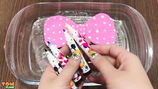 Special Series Mickey Mouse and Minnie Slime | Mixing Random Things Into Clear Slime