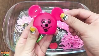 Special Series Mickey Mouse and Minnie Slime | Mixing Random Things Into Clear Slime