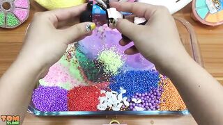 Special Series Mickey Mouse & Minnie Slime | Mixing Floam Into Clear Slime And Store Bought Slime