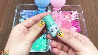 Mixing Makeup and Beads into Clear Slime | Relaxing Slime | Satisfying Slime Videos 1