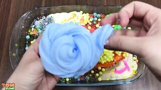 MIXING RANDOM THINGS INTO HOMEMADE SLIME ! SLIME SMOOTHIE | RELAXING SATISFYING SLIME