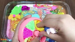 MIXING MAKEUP AND GLITTER INTO HOMEMADE SLIME ! SLIME SMOOTHIE | RELAXING SATISFYING SLIME