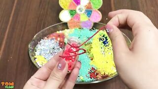 MIXING GLITTER AND FLOAM INTO SLIME ! RELAXING SATISFYING SLIME VIDEOS | TOM SLIME