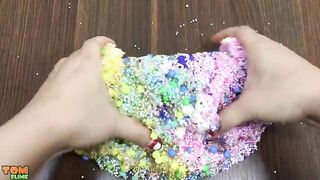 MIXING GLITTER AND FLOAM INTO CLEAR SLIME ! RELAXING SLIME | SATISFYING SLIME VIDEOS