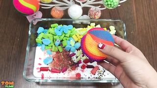 MIXING MAKEUP AND FLOAM INTO GLOSSY SLIME ! RELAXING SATISFYING SLIME | TOM SLIME