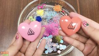 MIXING MAKEUP AND GLITTER INTO CLEAR SLIME ! SLIME SMOOTHIE ! MOST SATISFYING SLIME VIDEOS