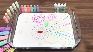 Mixing Memo Pen into Glossy Slime | Slime Coloring | Most Satisfying Slime Videos