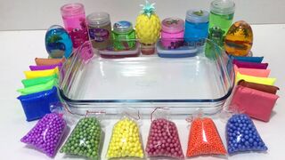 Mixing Store Bought Slime With Foam Beads and Soft Clay | Most Satisfying Slime Videos