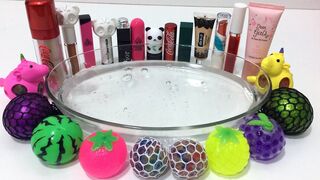 MIXING STRESS BALLS AND MAKEUP INTO CLEAR SLIME ! MOST SATISFYING SLIME VIDEOS | TOM SLIME