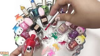 Mixing Nail Polish Into Clear Slime - Most Satisfying Slime Videos ! Tom Slime
