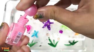 Mixing Nail Polish And Store Bought Slime Into Clear Slime - Satisfying Slime Videos ! Tom Slime
