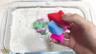 Mixing Store Bought Slime Into Clear Slime - Most Satisfying Slime Videos 3 ! Tom Slime