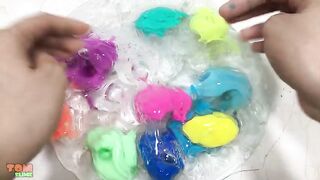 Mixing Play Doh into Clear Slime - Most Satisfying Slime Videos !! Tom Slime