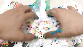 Mixing Play Doh into Clear Slime - Most Satisfying Slime Videos !! Tom Slime