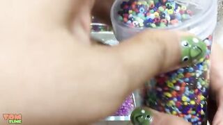 Mixing Beads and Glitter into Clear Slime - Satisfying Slime Videos !! Tom Slime