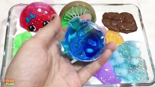 Mixing Store Bought Slime Into Glossy Slime - Most Satisfying Slime Videos ! Tom Slime