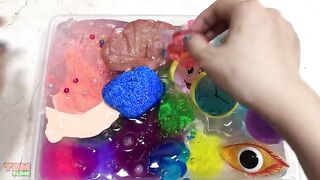 Mixing Store Bought Slime Into Clear Slime - Most Satisfying Slime Videos ! Tom Slime