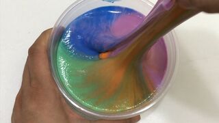 DIY Rainbow Slime #1 | Making Rainbow Slime Super Glossy soft colors Rainbow Slime