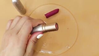 My BEST Lipstics Slime Coloring Compilation ! Most Satisfying Slime Video★ASMR★#ASMR