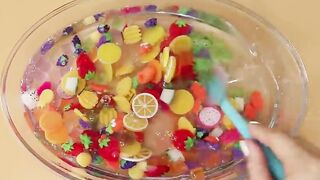 Making fruits Slime with Piping Bags! Most Satisfying Slime Video★ASMR★#ASMR#PipingBags