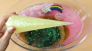 Making Rainbow Glitter Slime with Piping Bags! Most Satisfying Slime Video★ASMR★#ASMR#PipingBags