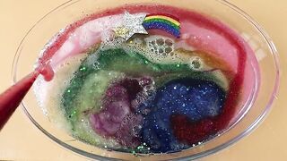 Making Rainbow Glitter Slime with Piping Bags! Most Satisfying Slime Video★ASMR★#ASMR#PipingBags