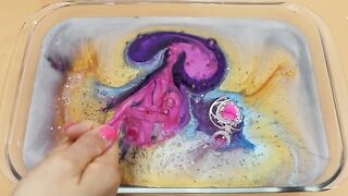 Making Galaxy Glossy Slime with Piping Bags! Most Satisfying Slime Video★ASMR★#ASMR#PipingBags