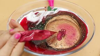 Making Christmas Glossy Slime with Piping Bags! Most Satisfying Slime Video★ASMR★#ASMR#PipingBags