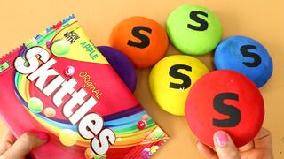 Skittles Clay Cracking!★ASMR★Most Satisfying Slime Video!