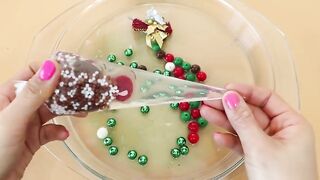 Making Christmas Clear Slime with Piping Bags! Most Satisfying Slime Video★ASMR★#ASMR#PipingBags