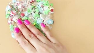 Slime Coloring  with Rudolf Clay!,Christmas erase, glitter! Most Satisfying Slime Video★ASMR★#CLAY