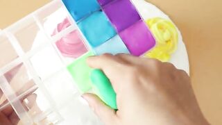 Slime Coloring  with Rainbow Clay! Most Satisfying Slime Video★ASMR★#ASMR#CLAY