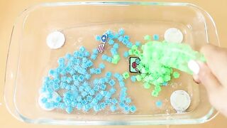 Making D-block Crunch Slime with Piping Bags! Most Satisfying Slime Video★ASMR★#ASMR#PipingBags