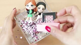 Slime Coloring Compilation wit BlackPink MAKE-UP, Clear Rainbow★ASMR★Most Satisfying Slime Video!