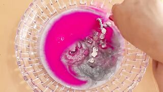 Making SilverPink Slime with Piping Bags! Most Satisfying Slime Video★ASMR★#ASMR#PipingBags