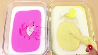 Making PinkwatermelonVS Banana Slime with Bags! Most Satisfying Slime Video★ASMR★#ASMR#PipingBags