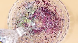 Making Clear Glitter Slime with Piping Bags! Most Satisfying Slime Video★ASMR★#ASMR#PipingBags