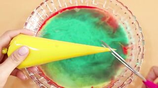 Making watermelon Slime with Piping Bags! Most Satisfying Slime Video★ASMR★#ASMR#PipingBags