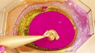 Making FuchsiaGold Slime with Piping Bags! Most Satisfying Slime Video★ASMR★#ASMR#PipingBags