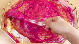 Making FuchsiaGold Slime with Piping Bags! Most Satisfying Slime Video★ASMR★#ASMR#PipingBags