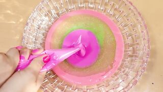 Making PinkWaterMelon Slime with Piping Bags! Most Satisfying Slime Video★ASMR★#ASMR#PipingBags