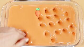 Making Carrot Slime with Piping Bags! Most Satisfying Slime Video★ASMR★#ASMR#PipingBags