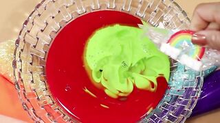 Making Rainbow crunch Slime with Pipin g Bags! Most Satisfying Slime Video★ASMR★#ASMR#PipingBags