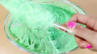 Making Green Rainbow Slime with Pipin g Bags! Most Satisfying Slime Video★ASMR★#ASMR#PipingBags