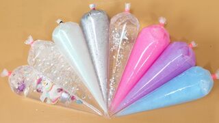 Making HoloUnicorn Slime with Pipin g Bags! Most Satisfying Slime Video★ASMR★#ASMR#PipingBags