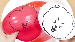 Making BTS Slime with Cute balloons! Most Satisfying Slime Video★ASMR★#ASMR#balloons