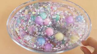 Making Unicorn Clear Slime with Pipin g Bags! Most Satisfying Slime Video★ASMR★#ASMR#PipingBags