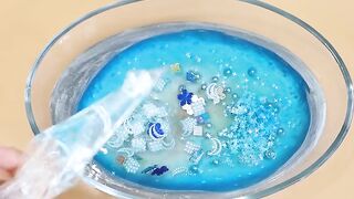 Making Blue Marine Slime with Pipin g Bags! Most Satisfying Slime Video★ASMR★#ASMR#PipingBags