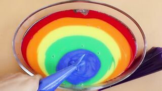 Making Rainbow Slime with Pipin g Bags! Most Satisfying Slime Video★ASMR★#ASMR#PipingBags